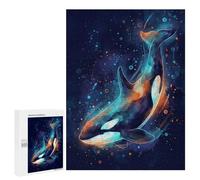 Puzzles pour Adultes500 PCS Watercolor Orca Whale in Deep Blue Puzzles pour Adultes - Jeu De Réflexion, Analyse Et Logique - Cadeaux Anti-Stress 500 PCS