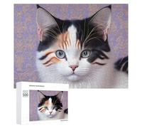Puzzles pour Adultes500 PCS Whimsical Cat Portrait Artwork Puzzle pour Adultes, Jouet, Décoration Murale, Passe-Temps, Cadeaux Uniques d'anniversaire Et De Noël 500 PCS