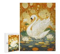 Puzzles pour Adultes500 PCS White Swan with Spread Wings Puzzles pour Adolescents, Jouets Anti-Stress, Cadeaux pour Femmes, Activités Amusantes À La Maison 500 PCS