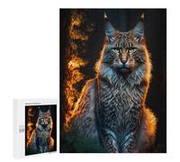 Puzzles pour Adultes500 PCS Wild Cat in Forest Puzzles pour Adolescents pour S'amuser en Famille Difficile Et Stimulant Un pour Les Jeux 500 PCS