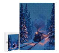 Puzzles pour Adultes500 PCS Winter Wonderland Train Ride-1 Puzzles pour Adolescents pour S'amuser en Famille Difficile Et Stimulant Un pour Les Jeux 500 PCS