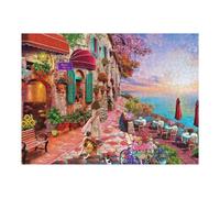 Puzzles pour Adultes52x38cm/1000pcs Cozy Coastal Cafe Scene Puzzle, Jouet, Décoration Murale, Défi Difficile, Idéal comme Cadeau pour Toute La Famille 52x38cm/1000pcs
