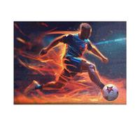 Puzzles pour Adultes52x38cm/1000pcs Dynamic Soccer Player in Action -2 Puzzle, Jouet, Décoration Murale, Défi Difficile, Idéal comme Cadeau pour Toute La Famille 52x38cm/1000pcs