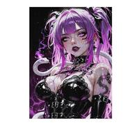 Puzzles pour Adultes52x38cm/1000pcs Gothic Anime Girl with Snake Puzzles pour Adultes - Jeu De Réflexion - Assemblage De Motifs - Cadeaux De Noël Et d'anniversaire 52x38cm/1000pcs