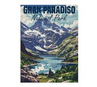 Puzzles pour Adultes52x38cm/1000pcs Gran Paradiso Italy Puzzle pour Adultes, Jeu Familial Difficile, Idéal en Cadeau pour Toute La Famille 52x38cm/1000pcs