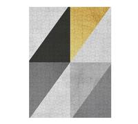 Puzzles pour Adultes52x38cm/1000pcs Gray and Gold Art 08 Casse-têtes pour Adolescents - Jeu De Réflexion - Défi Difficile - Aidez Votre Cerveau À S'exercer 52x38cm/1000pcs