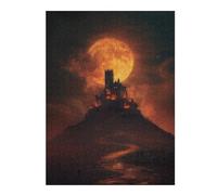 Puzzles pour Adultes52x38cm/1000pcs Halloween Castle with Full Moon -2 Puzzles pour Adultes - Jeu De Réflexion - Assemblage De Motifs - Cadeaux De Noël Et d'anniversaire 52x38cm/1000pcs