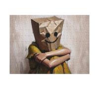Puzzles pour Adultes52x38cm/1000pcs Its Cold Summer Life A Sad Samiling Paper Bag Head Portrait Puzzles Anti-Stress pour Adultes : des Jeux Amusants en Famille À Faire À La Maison 52x38cm/1000pcs