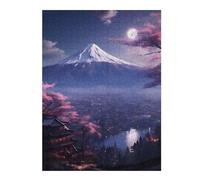 Puzzles pour Adultes52x38cm/1000pcs Mount Fuji Moonlight Vale Puzzles pour Adultes - Jeu Manuel - Idées De Détente - Cadeaux d'anniversaire Et Autres Cadeaux Uniques 52x38cm/1000pcs
