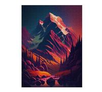 Puzzles pour Adultes52x38cm/1000pcs Mountain Reflections at Sunset Puzzles pour Adultes - Jeu Manuel - Idées De Détente - Cadeaux d'anniversaire Et Autres Cadeaux Uniques 52x38cm/1000pcs
