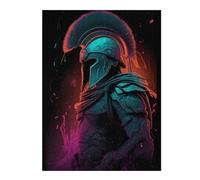 Puzzles Pour Adultes52x38cm/1000pcs Neon Warrior Armor Illustration Puzzles Pour Adultes : Jeux Relaxants, Amélioration De La Mémoire, Cadeaux D'anniversaire Et Autres Idées Originales 52x38cm/1000pcs
