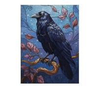 Puzzles pour Adultes52x38cm/1000pcs Raven on Branch Digital Art Casse-têtes pour Adolescents - Jeu De Réflexion - Défi Difficile - Aidez Votre Cerveau À S'exercer 52x38cm/1000pcs