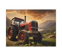 Puzzles pour Adultes52x38cm/1000pcs Vintage Tractor in Mountainous Landscape Puzzle, Jouet, Décoration Murale, Défi Difficile, Idéal comme Cadeau pour Toute La Famille 52x38cm/1000pcs