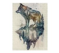 Puzzles pour Adultes52x38cm/1000pcs Wolf Abstract Puzzle pour Adultes - Jeu De Réflexion - Améliore La Mémoire - Stimule Le Cerveau