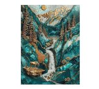 Puzzles pour Adultes52x38cm/1000pcs Yellowstone River Kintsugi Puzzles Anti-Stress pour S'amuser en Famille Et Stimuler Le Cerveau