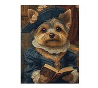 Puzzles pour Adultes52x38cm/1000pcs Yorkshire Terrier in Royal Attire Yorkshire Terrier Renaissance Puzzle pour Adultes Jeux Relaxants Décoration Parfaite pour Un Anniversaire, Noël 52x38cm/1000pcs