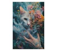 Puzzles pour Adultes75x50cm/1000pcs Ethereal Feline Puzzles pour Adultes - Jouets À Monter Soi-même - Cadeau d'anniversaire - Cadeaux Uniques pour Anniversaires Et Noël 75x50cm/1000pcs