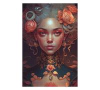 Puzzles pour Adultes75x50cm/1000pcs Floral Fantasy Portrait -2 Puzzles Anti-Stress pour S'amuser en Famille Et Stimuler Le Cerveau