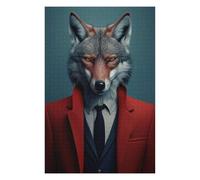 Puzzles pour Adultes75x50cm/1000pcs Fox in A Red Suit Puzzle, Jouet, Décoration Murale, Défi Difficile, Idéal comme Cadeau pour Toute La Famille 75x50cm/1000pcs