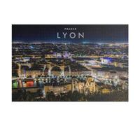 Puzzles pour Adultes75x50cm/1000pcs Lyon Night Lights Panorama-1 Puzzles pour Adultes - Jouets À Monter Soi-même - Cadeau d'anniversaire - Cadeaux Uniques pour Anniversaires Et Noël 75x50cm/1000pcs