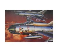 Puzzles pour Adultes75x50cm/1000pcs Mig21 MF Mikoyan Fighter Puzzles pour Adultes - Jeu De Réflexion - Assemblage De Motifs - Cadeaux De Noël Et d'anniversaire 75x50cm/1000pcs