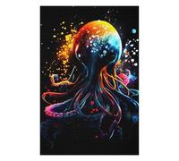 Puzzles pour Adultes75x50cm/1000pcs Neon Octopus Artwork Puzzle pour Adultes, Jeu Familial Difficile, Idéal en Cadeau pour Toute La Famille 75x50cm/1000pcs