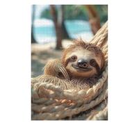 Puzzles pour Adultes75x50cm/1000pcs Sloth in A Hammock Puzzles Anti-Stress pour S'amuser en Famille Et Stimuler Le Cerveau