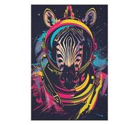 Puzzles pour Adultes75x50cm/1000pcs Zebra Astronaut Space Adventure Puzzles pour Adultes - Jeu De Réflexion - Assemblage De Motifs - Cadeaux De Noël Et d'anniversaire 75x50cm/1000pcs