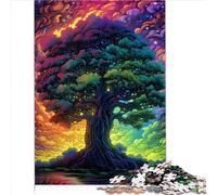 Puzzles pour Arbre sacré coloré Puzzle 1000 pièces en Carton recyclé pour Adultes Puzzle 1000 pièces Casse-tête pour Adultes 1000 pièces (26x38 cm)
