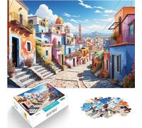 Puzzles pour Cadeaux Puzzles colorés Provence pour Adultes 1000 pièces en Bois Amusant à la Maison, activités, Cadeau d'anniversaire, Cadeaux de Voyage (50 x 75 cm)