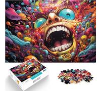 Puzzles pour Cadeaux Puzzles psychédéliques colorés fantastiques 1000 pièces pour Adultes Puzzles en Bois Excellent Cadeau pour (50x75 cm)