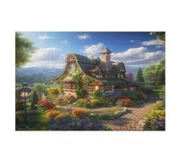 Puzzles pour Chalet de Village de Montagne Puzzles pour AdultesPuzzles en Bois De 1000 Pièces pour Adultes Cadeaux Jeu Stimulant (75×50cm)