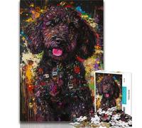 Puzzles pour Chiens Labradoodle 1000 pièces pour Adolescents, Vacances à la Maison, tuez Le Temps, Chaque pièce est Unique - Jeu Familial Stimulant et Amusant 38x26cm