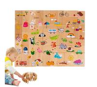 Puzzles pour,Jeu de Table pour Stimuler la Logique et la Réflexion - Puzzles en Bois d'apprentissage des Chiffres par Association - pour Adolescents, Maison, Voyage, École et Fêtes