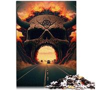 Puzzles pour l'Autoroute vers l'enfer Adultes 1000 Pièces Puzzle en Bois Adultes et Enfants Activités Amusantes à la Maison, Cadeau d'anniversaire, Cadeaux de Voyage, Taille: 50x75cm
