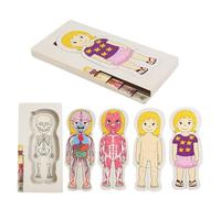Puzzles pour Le Corps pour - Puzzle en Bois d'anatomie pour Filles - Activité d'apprentissage de l'anatomie pour Les déplacements à l'école Maternelle à la Maison à l'école dans la Salle de