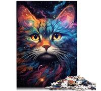 Puzzles pour Le psychédélisme coloré de la nébuleuse du Chat en Spirale Adultes Puzzle 1000 pièces Cadeaux Puzzles en Bois Liste de souhaits de Noël avec Le Père Noël （50x75 cm）