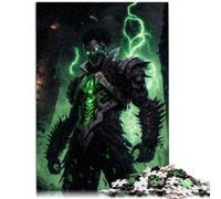 Puzzles pour Puzzle Monstre Vert 1000 pièces pour Adultes Le Puzzle en Bois pour est idéal comme Cadeau pour Toute la Famille （50x75 cm）