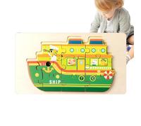 Puzzles pour véhicules pour ,Puzzles pour Brain Teaser | Camion de pompiers éducatifs Matériel pédagogique Portable Bateau de croisière Jouets Forme Cognition Capacité Éducation