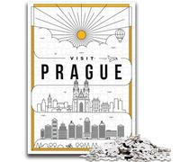 Puzzles Prague République Tchèque pour Adultes et Adolescents 1000 pièces, Jouets addictifs et stimulants, Cadeaux d'anniversaire pour Les 14 Ans et Plus, 1000 pièces (50x75cm)