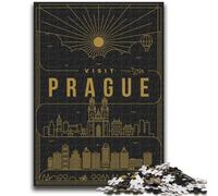 Puzzles Prague République Tchèque pour Adultes et Adolescents, stimulent Le Cerveau, stimulent la Patience, Jouets addictifs, décoration Parfaite, 1000 pièces (26x38cm)