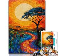 Puzzles Prairies africaines 1000 pièces pour Adolescents, Jeu éducatif, défi, décoration d'intérieur Unique, Cadeaux 38x26cm