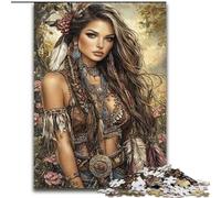 Puzzles Princesse Indienne pour Adolescents 1000 pièces, adaptés aux Personnes de 14 Ans et Plus Idées Cadeaux de décoration intérieure 26x38cm