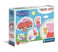 Clementoni – Puzzles Peppa Pig My First Puzzles – 4 puzzles (3/6/9/12) 2 ans+ pièces épaisses 3mm