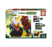 Puzzles progréssifs - EDUCA - Dino Spidey - 12+16+20+25 pieces