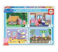 Educa - Peppa Pig, Multi 4 Junior Puzzles Peppa Pig 20+40+60+80. Recommandé à partir de 3 Ans (18645)