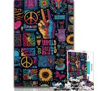 Puzzles psychédéliques 1000 pièces pour Adolescents, Vacances à la Maison, tuez Le Temps, Chaque pièce est Unique - Jeu Familial Stimulant et Amusant 75x50cm