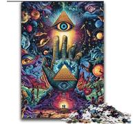Puzzles psychédéliques 2000 pièces pour Adultes, Cadeaux, Jouets addictifs, défi d'intelligence cérébrale, Cadeaux d'anniversaire pour Les 14 Ans et Plus 70x100cm