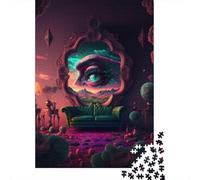 Puzzles Psychédéliques 332 1000 Pièces Puzzle pour Adultes Puzzle en Bois Convient aux Adultes et aux Plus de 18 Ans Jouets Anti-Stress 1000pcs (75x50cm)