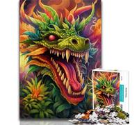 Puzzles psychédéliques à Motif de Dragon pour Adultes et Adolescents Stimulez Votre Cerveau Jouets addictifs pour cultiver la Patience et l'interaction Parent-Enfant (50x75cm)
